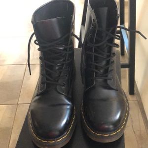 Black 8-eyelet doc marten AirWair boots
